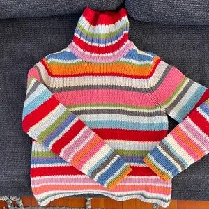 GAP Vibrant Striped Turtleneck Sweater